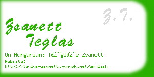 zsanett teglas business card